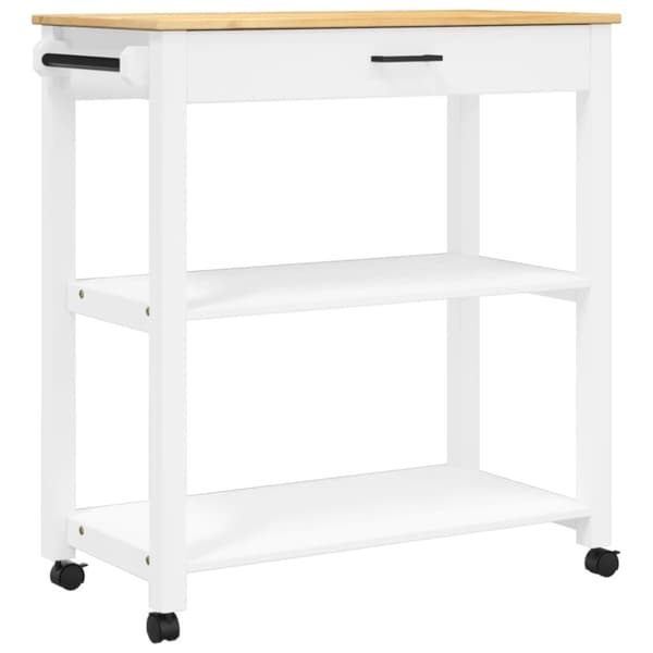 vidaXL Keittiövaunu MONZA 84x40x90 cm täysi mänty