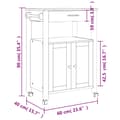 Pikkukuva 8 / 9: vidaXL Keittiövaunu MONZA 60x40x90 cm täysi mänty