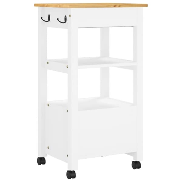 vidaXL Kjøkkenvogn MONZA 48x40x90 cm heltre furu