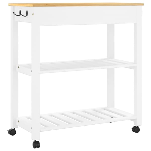 vidaXL Keittiövaunu MONZA 84x40x90 cm täysi mänty