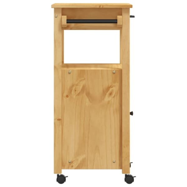 vidaXL Kjøkkenvogn MONZA 48x40x90 cm heltre furu