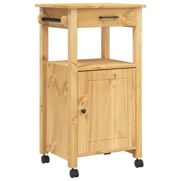 vidaXL Kjøkkenvogn MONZA 48x40x90 cm heltre furu