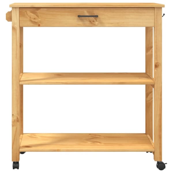 vidaXL køkkenvogn MONZA 84x40x90 cm massivt fyrretræ