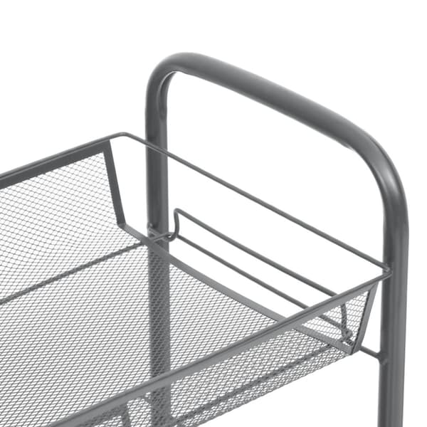 Rullvagn 5 våningar grå 46x26x105 cm järn