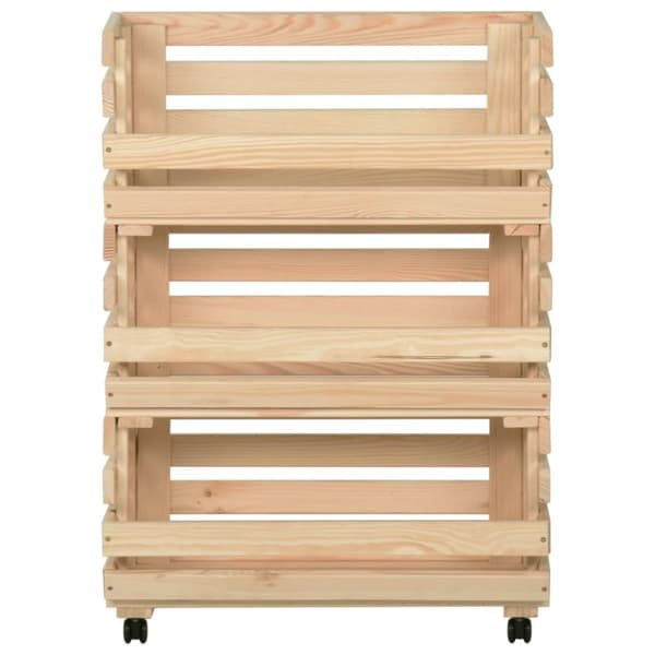 Vihanneskärry 57x30x80 cm täysi mänty