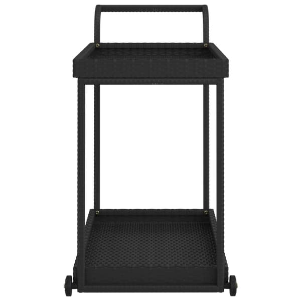 barvogn 100x45x83 cm polyrattan sort