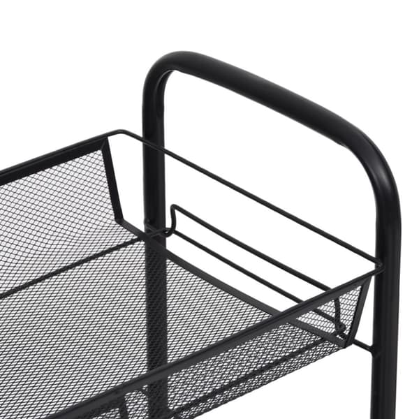 Rullvagn 5 våningar svart 46x26x105 cm järn
