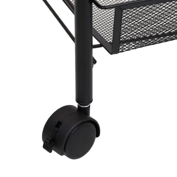 Rullvagn 5 våningar svart 46x26x105 cm järn