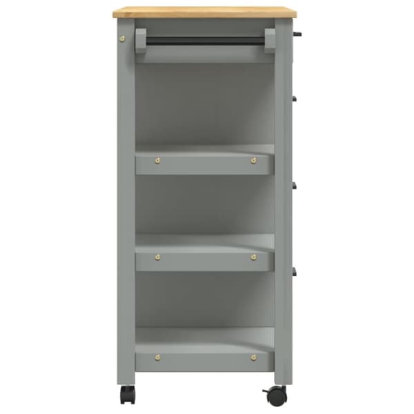 vidaXL Keittiövaunu MONZA 84x40x90 cm täysi mänty