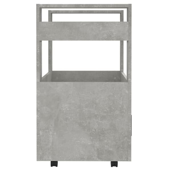 Keittiövaunu betoninharmaa 60x45x80 cm tekninen puu