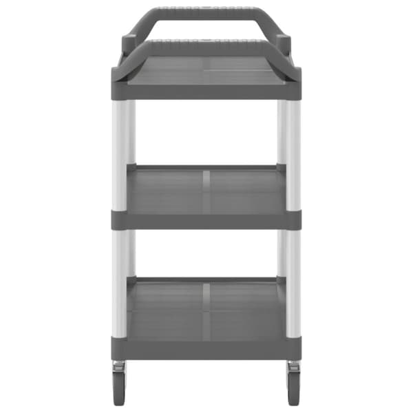 vidaXL vogn med 3 hylder 99x50x96 cm aluminium grå