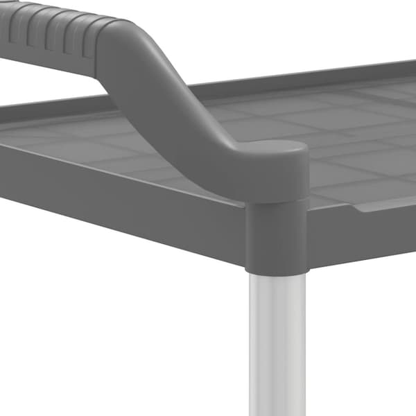 vidaXL vogn med 3 hylder 99x50x96 cm aluminium grå