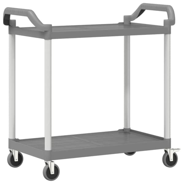 vidaXL 2-tasoinen Vaunu harmaa 99x50x97 cm alumiini