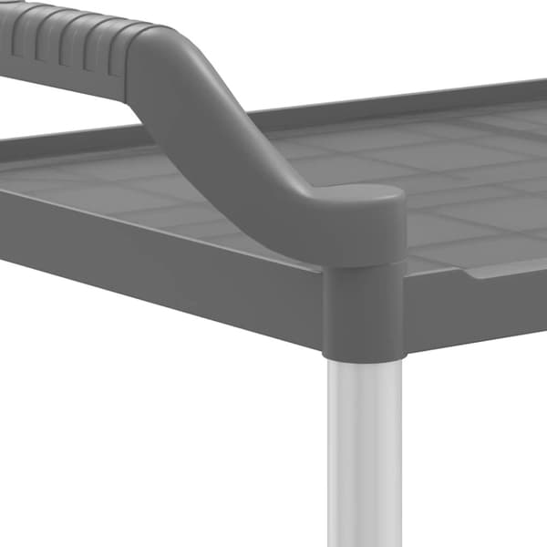 vidaXL 2-tasoinen Vaunu harmaa 99x50x97 cm alumiini