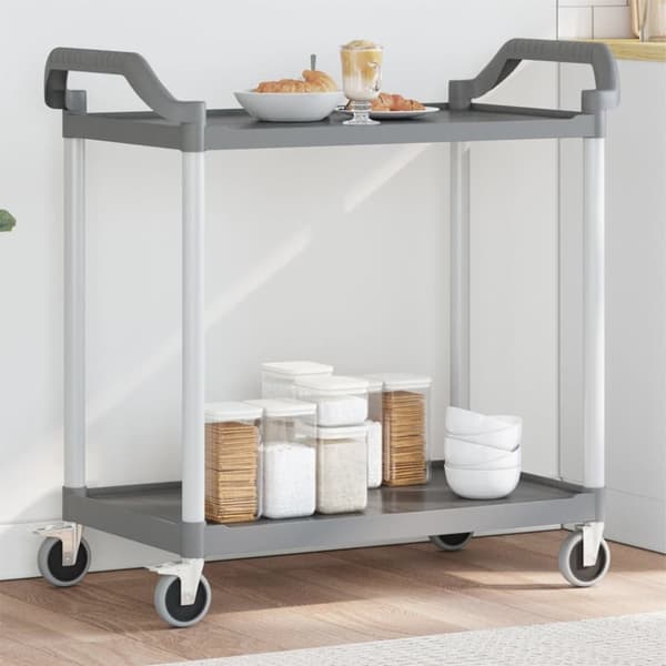 vidaXL 2-tasoinen Vaunu harmaa 99x50x97 cm alumiini