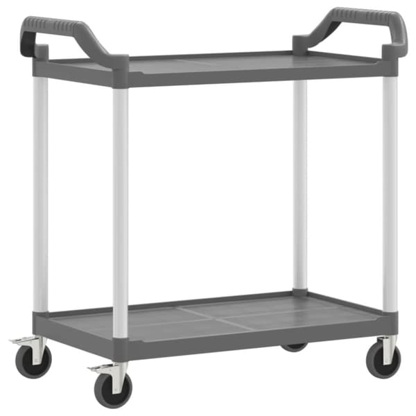 vidaXL 2-tasoinen Vaunu harmaa 99x50x97 cm alumiini