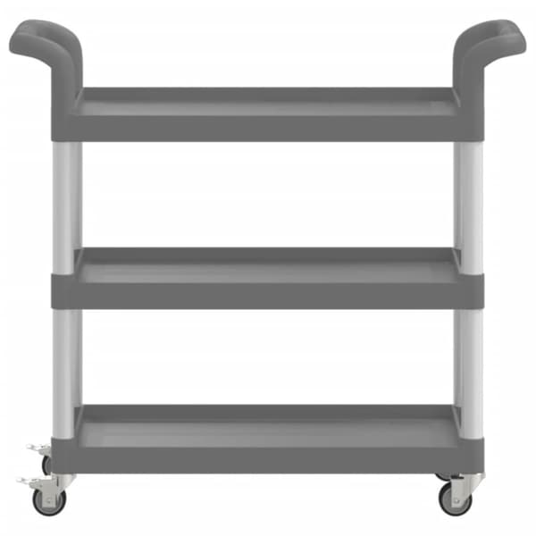 vidaXL 3-tasoinen Vaunu harmaa 77x34x72 cm alumiini