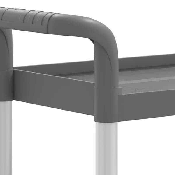 vidaXL Rullvagn 3 våningar grå 77x34x72 cm aluminium
