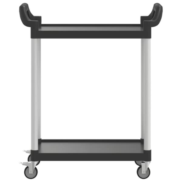 vidaXL Rullvagn 2 nivåer svart 81x41x92 cm aluminium