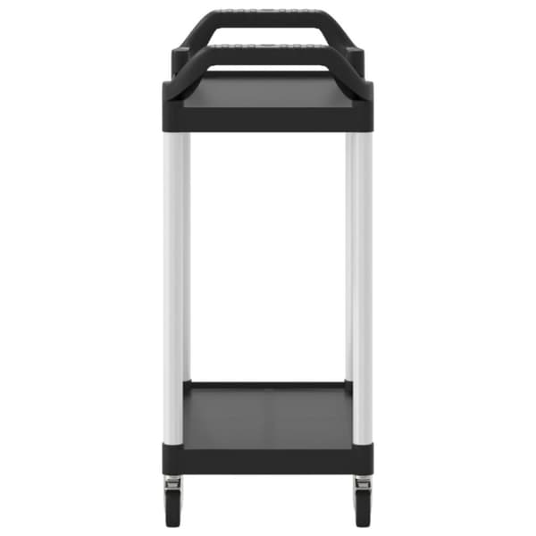 vidaXL Rullvagn 2 nivåer svart 81x41x92 cm aluminium
