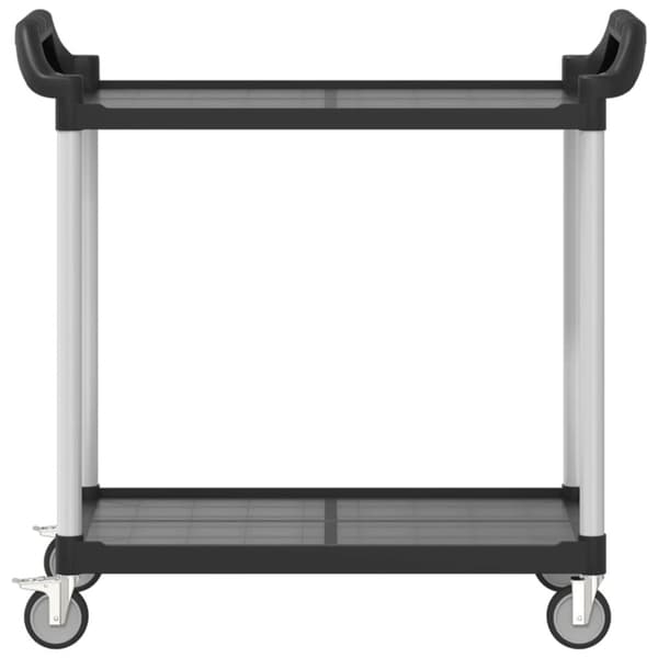 vidaXL 2-tasoinen Vaunu musta 99x50x97 cm alumiini