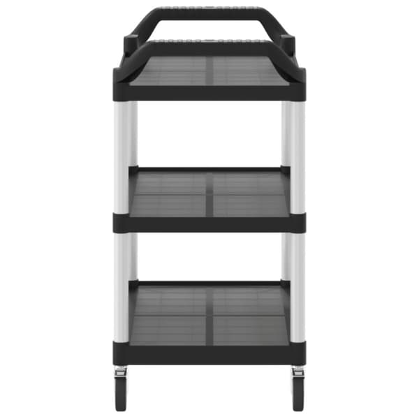 vidaXL Rullvagn 3 nivåer svart 99x50x96 cm aluminium
