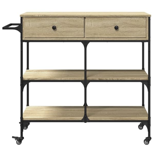vidaXL Keittiövaunu Sonoma-tammi 105x42x95 cm tekninen puu