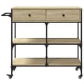 Pikkukuva 6 / 11: vidaXL Keittiövaunu Sonoma-tammi 105x42x95 cm tekninen puu