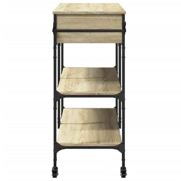 vidaXL Keittiövaunu Sonoma-tammi 105x42x95 cm tekninen puu