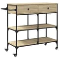 Pikkukuva 1 / 11: vidaXL Keittiövaunu Sonoma-tammi 105x42x95 cm tekninen puu