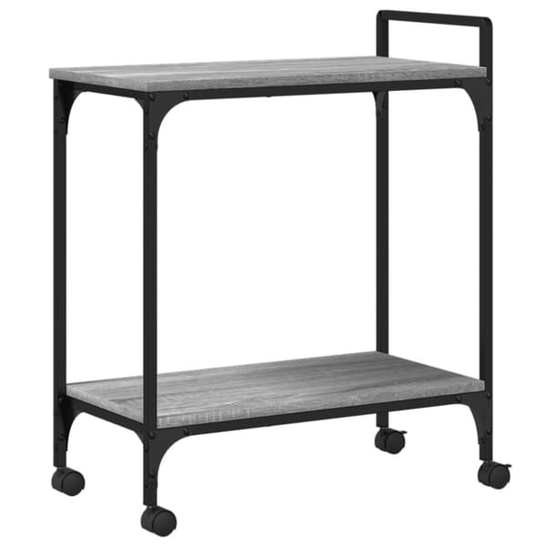 vidaXL køkkenvogn 60,5x31x72,5 cm konstrueret træ grå sonoma-eg