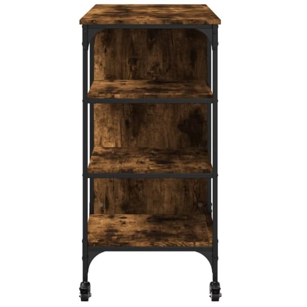 vidaXL Köksvagn rökfärgad ek 100x45x89,5 cm konstruerat trä
