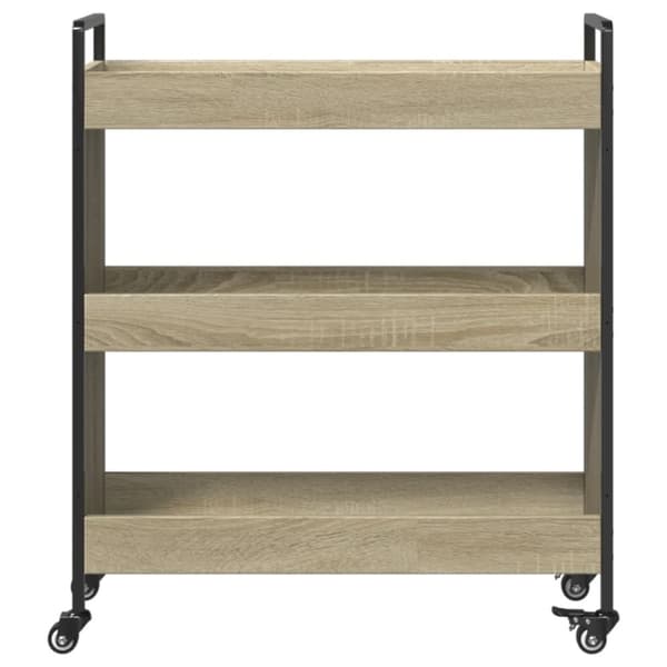 vidaXL Köksvagn sonoma-ek 70x30x82 cm konstruerat trä