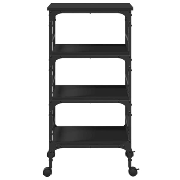 vidaXL Kjøkkentralle svart 45x35x89,5 cm konstruert tre