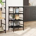 Miniatyrbilde 2 av 11: vidaXL Kjøkkentralle svart 45x35x89,5 cm konstruert tre
