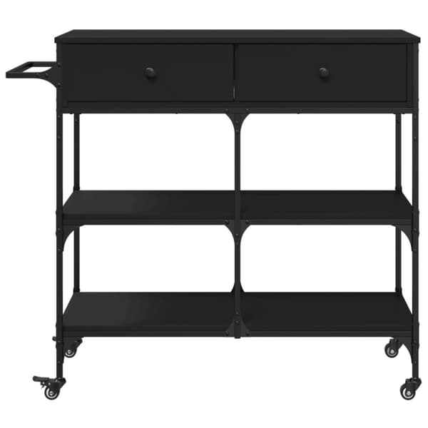 vidaXL Köksvagn svart 105x42x95 cm konstruerat trä