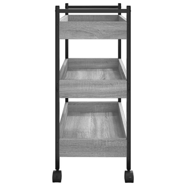 vidaXL Keittiövaunu harmaa Sonoma 50x30x70 cm tekninen puu