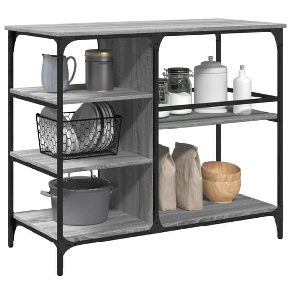 vidaXL Kjøkkentralle grå sonoma 100x45x89,5 cm konstruert tre