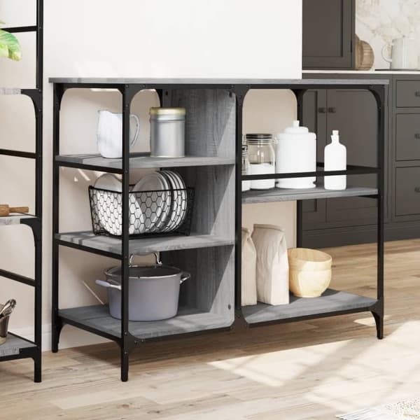 vidaXL Kjøkkentralle grå sonoma 100x45x89,5 cm konstruert tre
