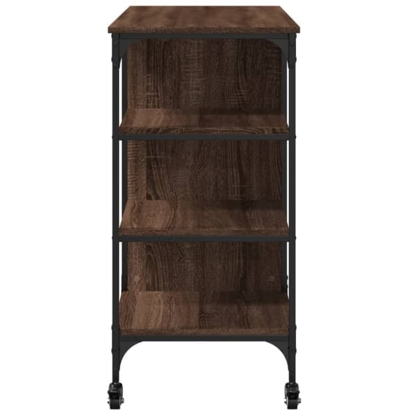 vidaXL Keittiövaunu ruskea tammi 100x45x89,5 cm tekninen puu
