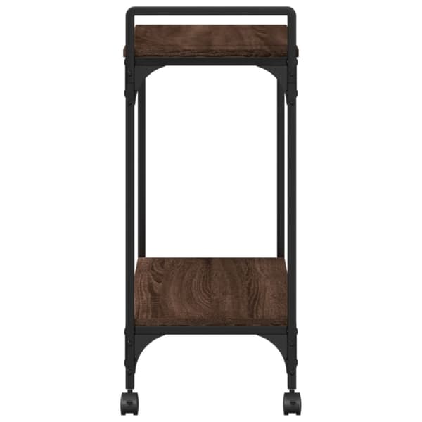 vidaXL Köksvagn brun ek 60,5x31x72,5 cm konstruerat trä