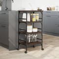 Miniatyrbilde 3 av 11: vidaXL Kjøkkentralle brun eik 45x35x89,5 cm konstruert tre