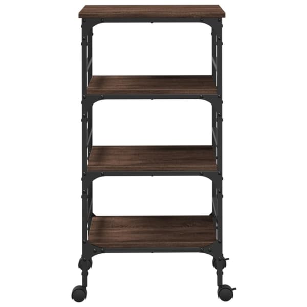 vidaXL Kjøkkentralle brun eik 45x35x89,5 cm konstruert tre
