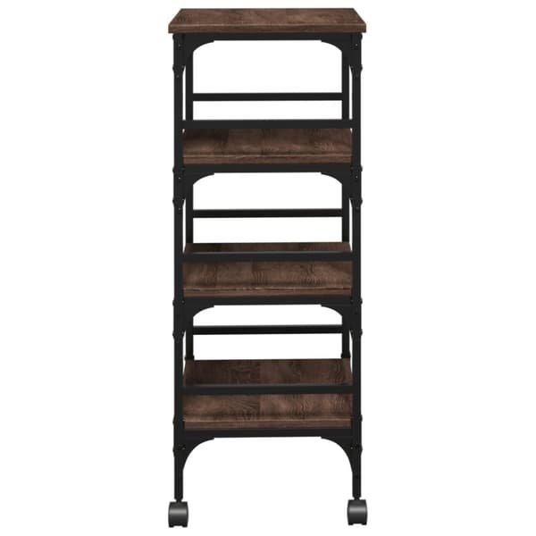 vidaXL Kjøkkentralle brun eik 45x35x89,5 cm konstruert tre