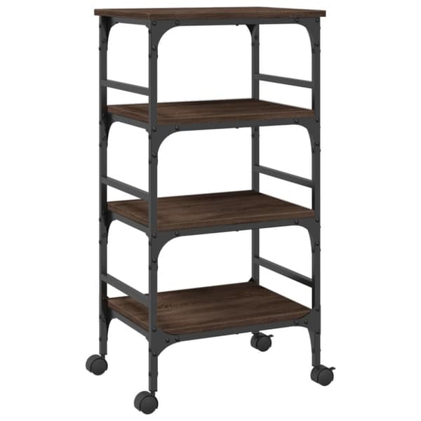 vidaXL Kjøkkentralle brun eik 45x35x89,5 cm konstruert tre