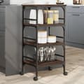 Miniatyrbilde 11 av 11: vidaXL Kjøkkentralle brun eik 45x35x89,5 cm konstruert tre