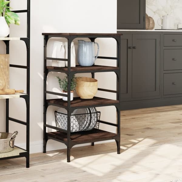 vidaXL Kjøkkentralle brun eik 45x35x89,5 cm konstruert tre