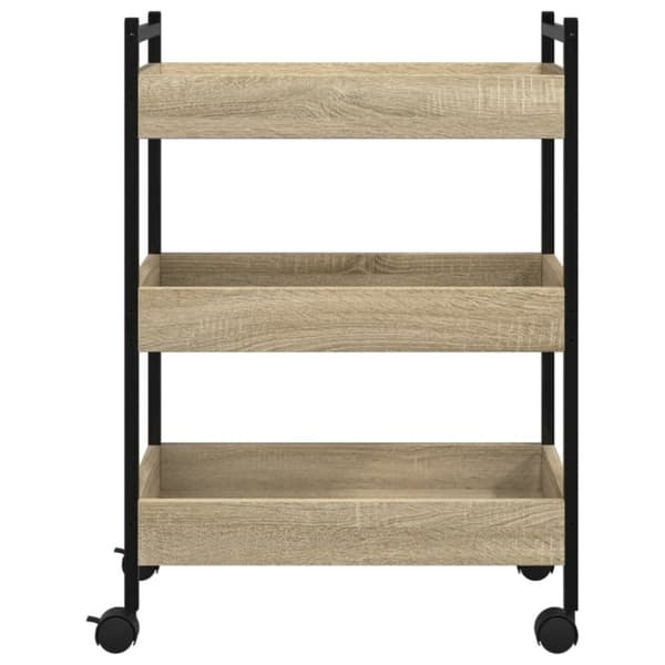 vidaXL køkkenvogn 50x30x70 cm konstrueret træ sonoma-eg