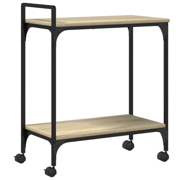 vidaXL køkkenvogn 60,5x31x72,5 cm konstrueret træ sonoma-eg