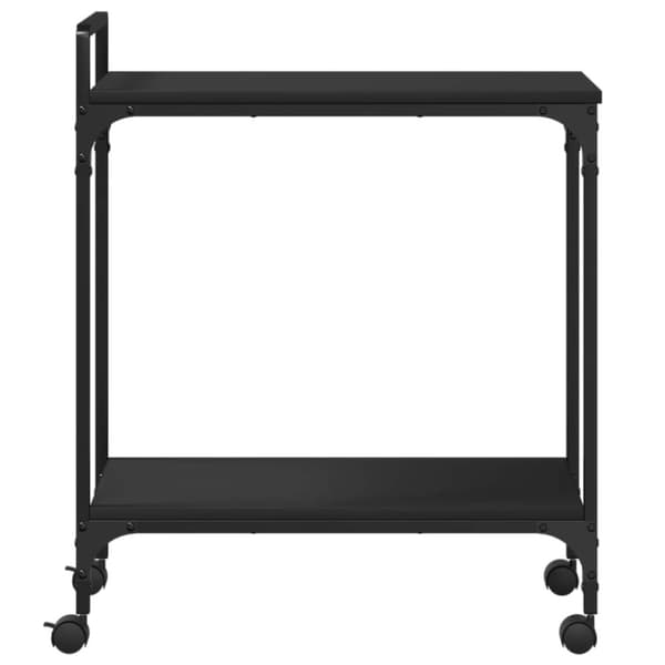 vidaXL Köksvagn svart 60,5x31x72,5 cm konstruerat trä